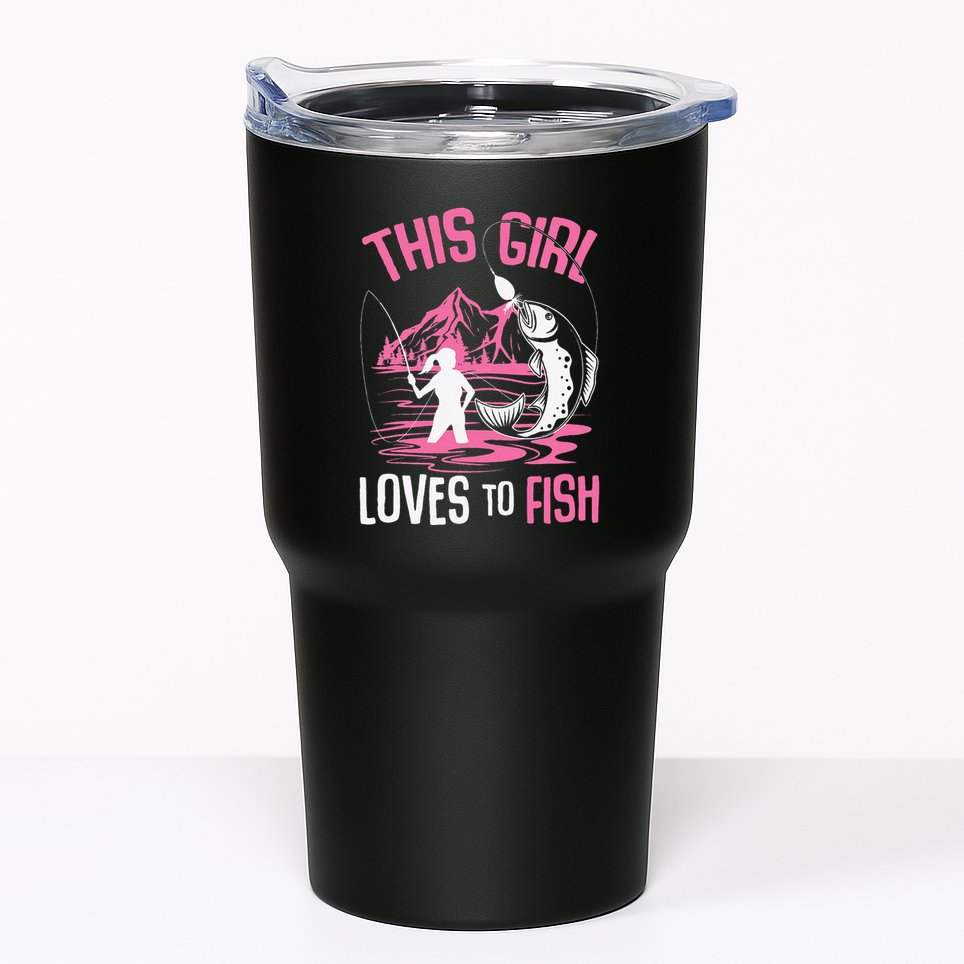 This Girl Loves To Fish Fishing Girl Tumbler