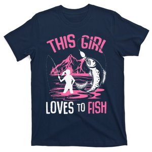 This Girl Loves To Fish Fishing Girl T-Shirt