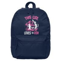 This Girl Loves To Fish Fishing Girl 16 in Basic Backpack