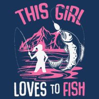 This Girl Loves To Fish Fishing Girl 16 in Basic Backpack