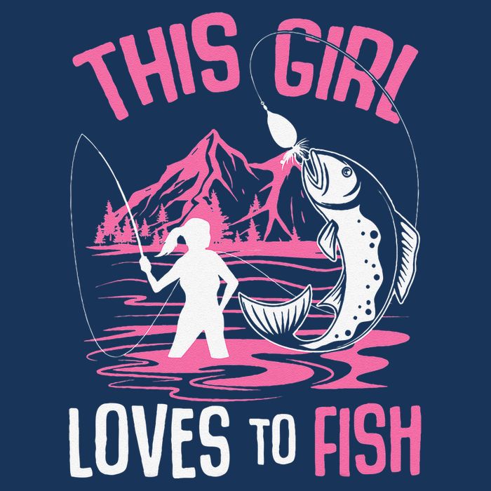 This Girl Loves To Fish Fishing Girl 16 in Basic Backpack