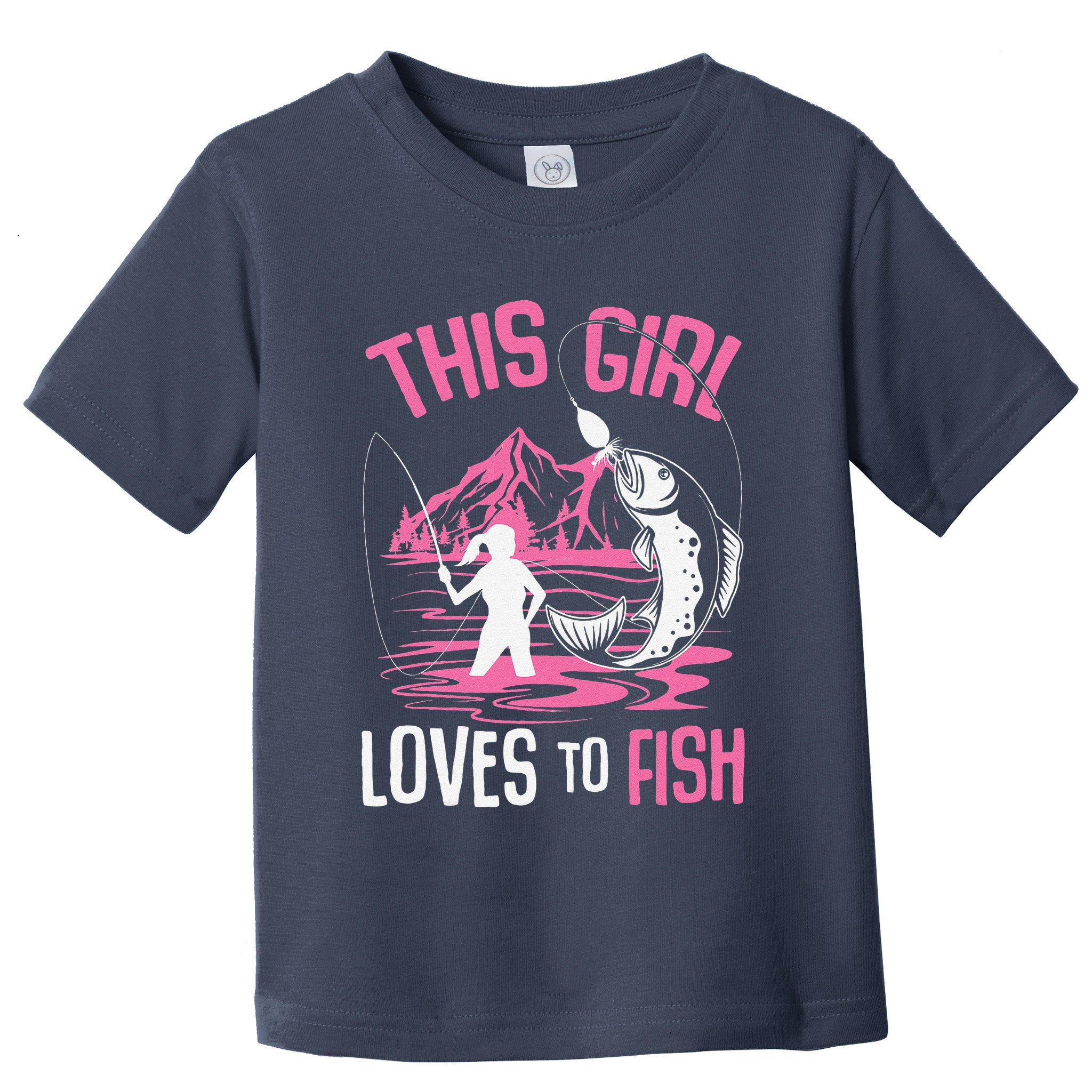 This Girl Loves To Fish Fishing Girl Toddler T-Shirt