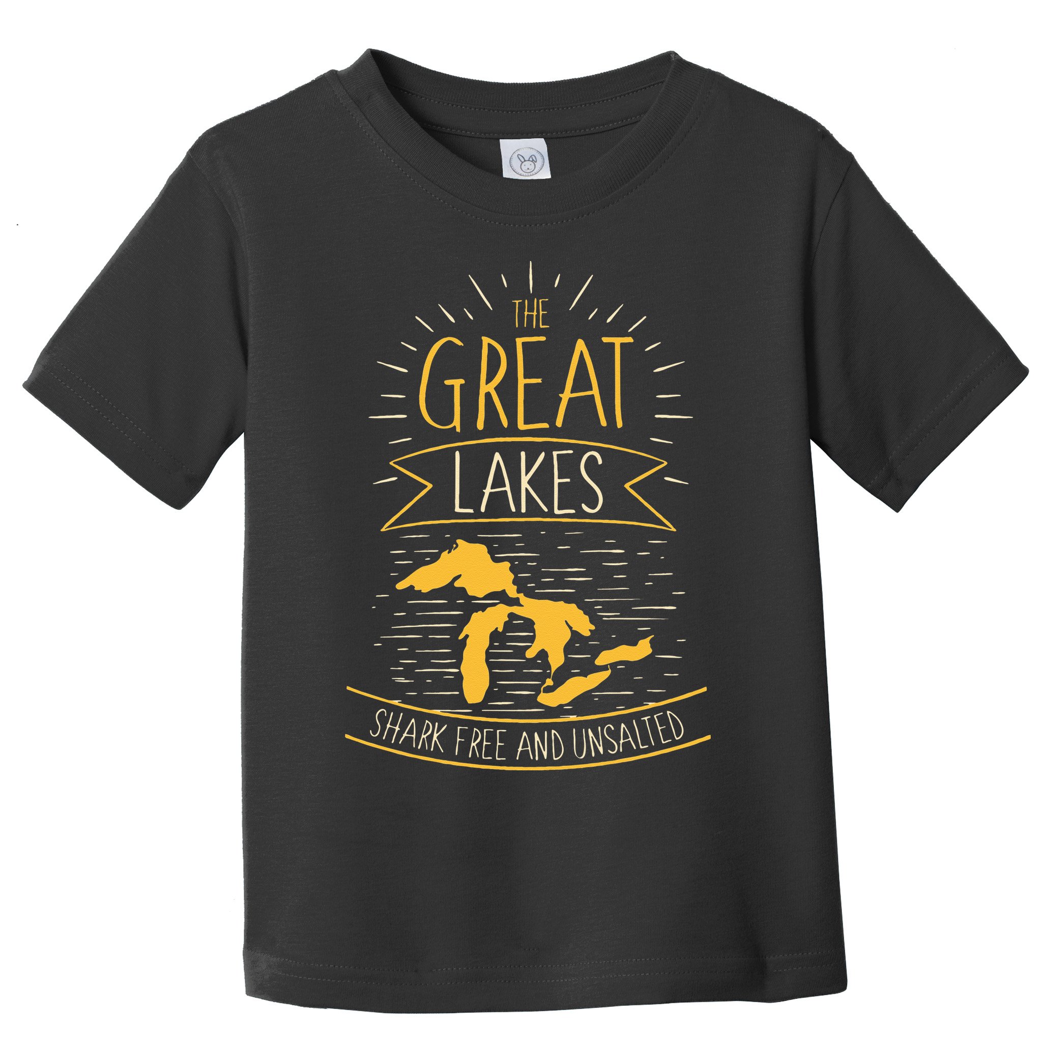 The Great Lakes Shark Free Unsalted Michigan Gift Toddler T-Shirt