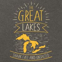 The Great Lakes Shark Free Unsalted Michigan Gift Cotton Canvas Backpack