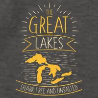 The Great Lakes Shark Free Unsalted Michigan Gift Vector Backpack