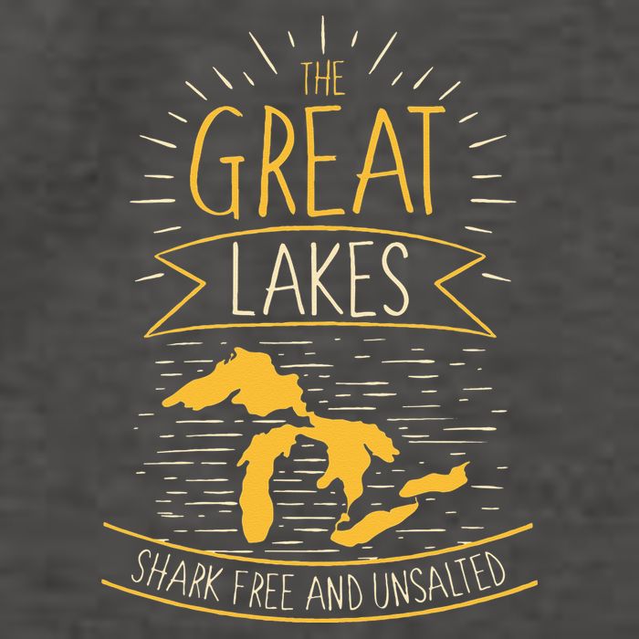 The Great Lakes Shark Free Unsalted Michigan Gift Vector Backpack