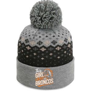 This Girl Loves The Broncos Fan Design For Women The Baniff Cuffed Pom Beanie