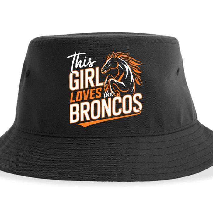 This Girl Loves The Broncos Fan Design For Women Sustainable Bucket Hat