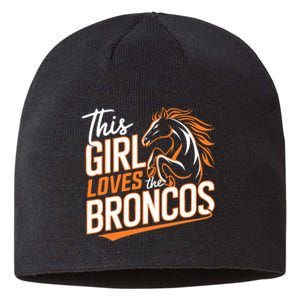 This Girl Loves The Broncos Fan Design For Women Sustainable Beanie