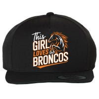 This Girl Loves The Broncos Fan Design For Women Wool Snapback Cap