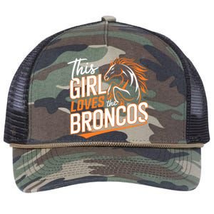 This Girl Loves The Broncos Fan Design For Women Retro Rope Trucker Hat Cap