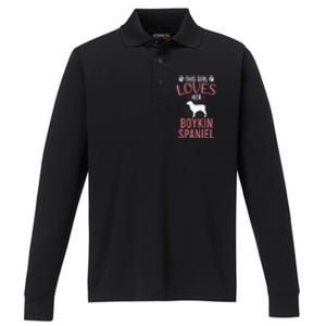 This Girl Loves Her Kin Spaniel Dog Lover Sweatshirt Performance Long Sleeve Polo