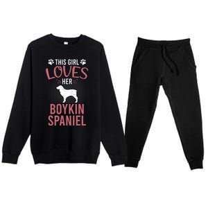 This Girl Loves Her Kin Spaniel Dog Lover Sweatshirt Premium Crewneck Sweatsuit Set