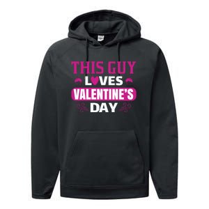 This Guy Loves Valentine's Day Performance Fleece Hoodie