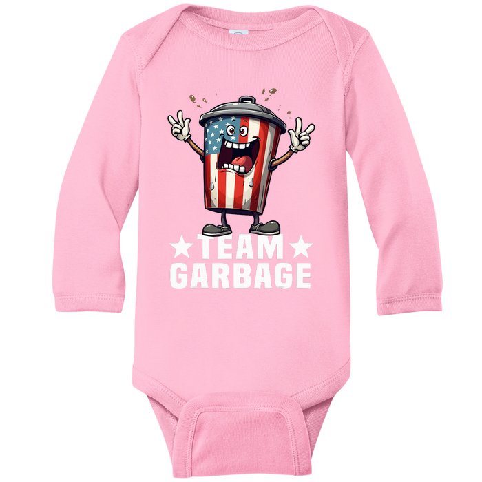 Team Garbage Make American Garbage Great Again 2024 Baby Long Sleeve Bodysuit