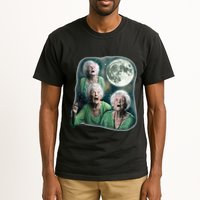 Three Granny Moon 3 Old Ladys Howling Weird Cursed Meme Tall T-Shirt