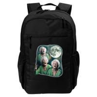 Three Granny Moon 3 Old Ladys Howling Weird Cursed Meme Backpack