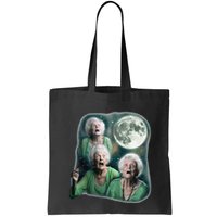Three Granny Moon 3 Old Ladys Howling Weird Cursed Meme Bag