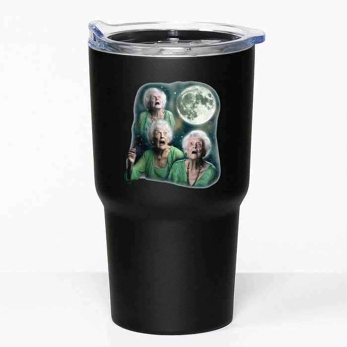 Three Granny Moon 3 Old Ladys Howling Weird Cursed Meme Tumbler