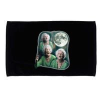 Three Granny Moon 3 Old Ladys Howling Weird Cursed Meme Microfiber Hand Towel
