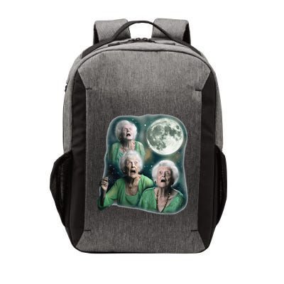 Three Granny Moon 3 Old Ladys Howling Weird Cursed Meme Vector Backpack