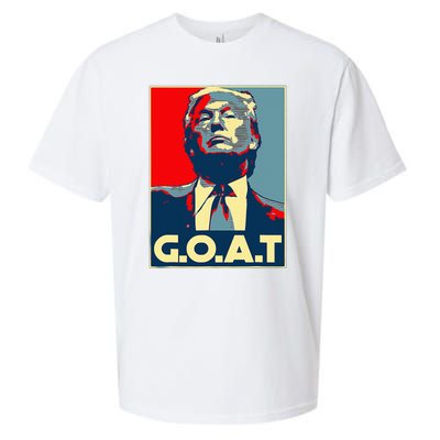 Trump GOAT Middle Finger Election 2024 Republican Poster Sueded Cloud Jersey T-Shirt