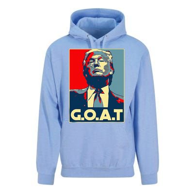 Trump GOAT Middle Finger Election 2024 Republican Poster Unisex Surf Hoodie