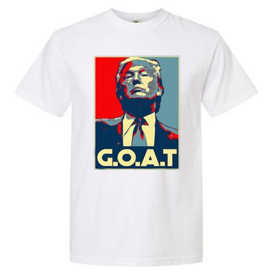 Trump GOAT Middle Finger Election 2024 Republican Poster Garment-Dyed Heavyweight T-Shirt