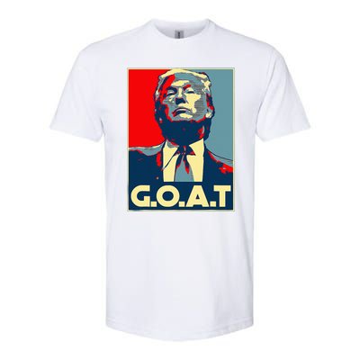 Trump GOAT Middle Finger Election 2024 Republican Poster Softstyle CVC T-Shirt