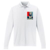 Trump GOAT Middle Finger Election 2024 Republican Poster Performance Long Sleeve Polo