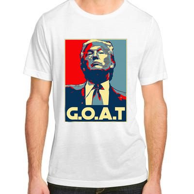 Trump GOAT Middle Finger Election 2024 Republican Poster Adult ChromaSoft Performance T-Shirt