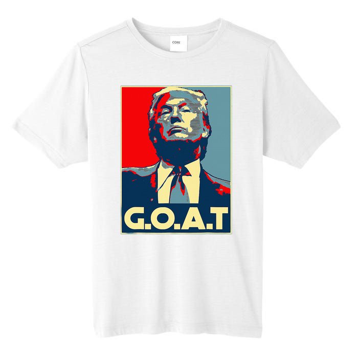 Trump GOAT Middle Finger Election 2024 Republican Poster Tall Fusion ChromaSoft Performance T-Shirt