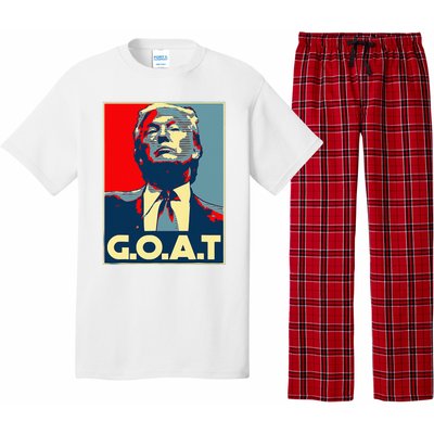 Trump GOAT Middle Finger Election 2024 Republican Poster Pajama Set