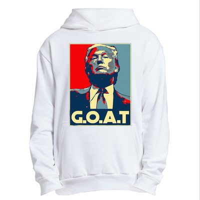 Trump GOAT Middle Finger Election 2024 Republican Poster Urban Pullover Hoodie