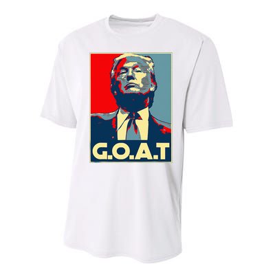 Trump GOAT Middle Finger Election 2024 Republican Poster Performance Sprint T-Shirt