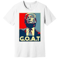 Trump GOAT Middle Finger Election 2024 Republican Poster Premium T-Shirt