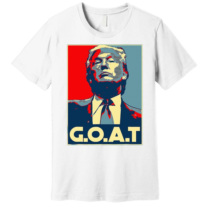 Trump GOAT Middle Finger Election 2024 Republican Poster Premium T-Shirt