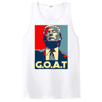 Trump GOAT Middle Finger Election 2024 Republican Poster PosiCharge Competitor Tank