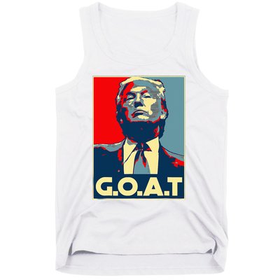 Trump GOAT Middle Finger Election 2024 Republican Poster Tank Top