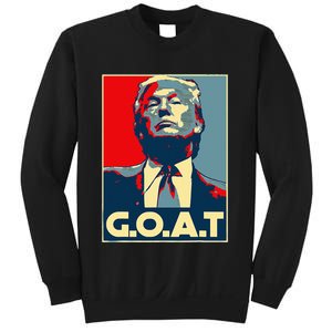 Trump Goat Middle Finger Election 2024 Republican Poster Sweatshirt