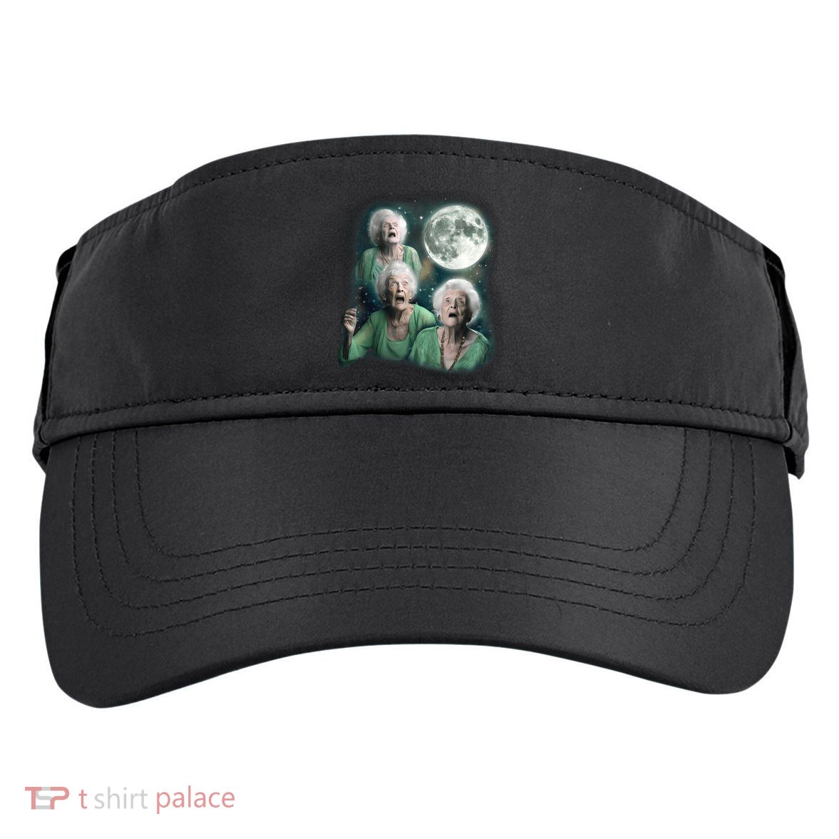 Three Granny Moon 3 Old Ladys Howling Weird Cursed Meme Adult Drive Performance Visor
