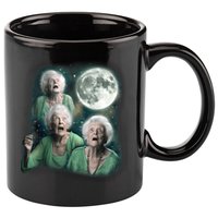 Three Granny Moon 3 Old Ladys Howling Weird Cursed Meme 11oz C Handle Ceramic Mug
