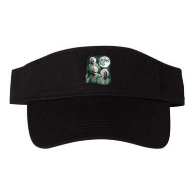 Three Granny Moon 3 Old Ladys Howling Weird Cursed Meme Visor