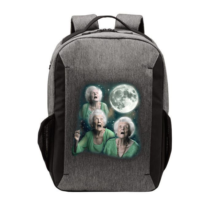 Three Granny Moon 3 Old Ladys Howling Weird Cursed Meme Vector Backpack