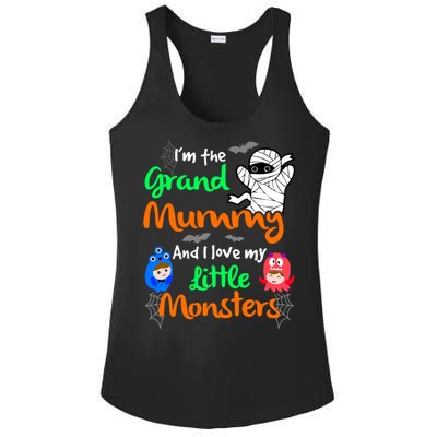 The Grand Mummy Love My Little Monsters Halloween Gift Ladies PosiCharge Competitor Racerback Tank