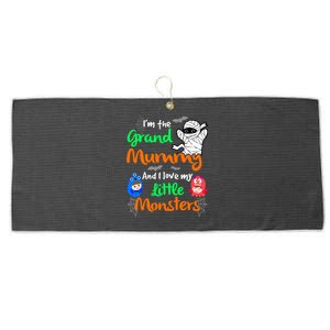 The Grand Mummy Love My Little Monsters Halloween Gift Large Microfiber Waffle Golf Towel