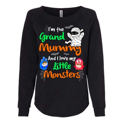 The Grand Mummy Love My Little Monsters Halloween Gift Womens California Wash Sweatshirt