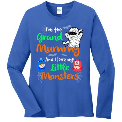 The Grand Mummy Love My Little Monsters Halloween Gift Ladies Long Sleeve Shirt