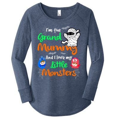 The Grand Mummy Love My Little Monsters Halloween Gift Women's Perfect Tri Tunic Long Sleeve Shirt