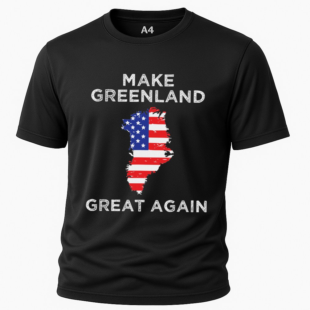 Trump Greenland Make Greenland Great Again Map Cooling Performance Crew T-Shirt